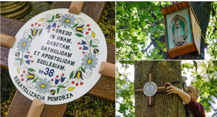 Na Marientronie znów pojawił się krzyż. „To było miejsce modlitwy, chcemy o tym przypomnieć”