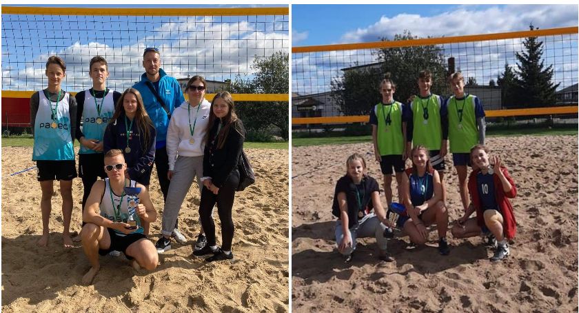 Mistrzostwa Powiatu w siatkówce plażowej. Najlepsze I LO i ZSS STO / fot. I LO; ZSS STO