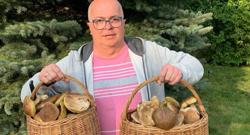 Tomasz Zimoch na grzybobraniu pod Szczecinkiem. W roli głównej niewybuch