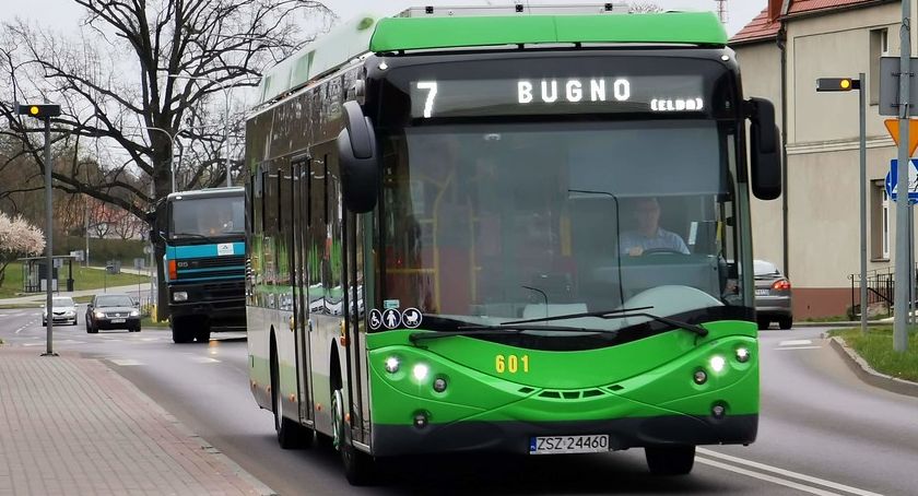 Autobus elektryczny na ulicach Szczecinka