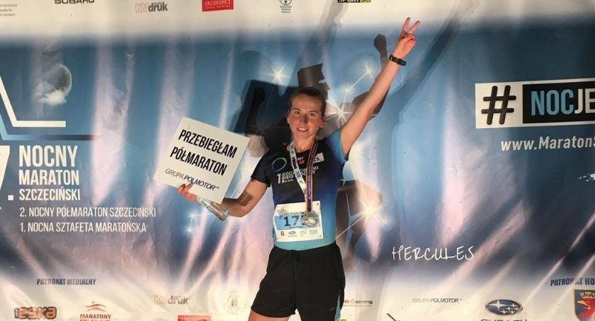 Nocny Półmaraton Szczeciński: Małgorzata Szabałowska na podium w swoim debiucie / fot. Instagram M. Szabałowska