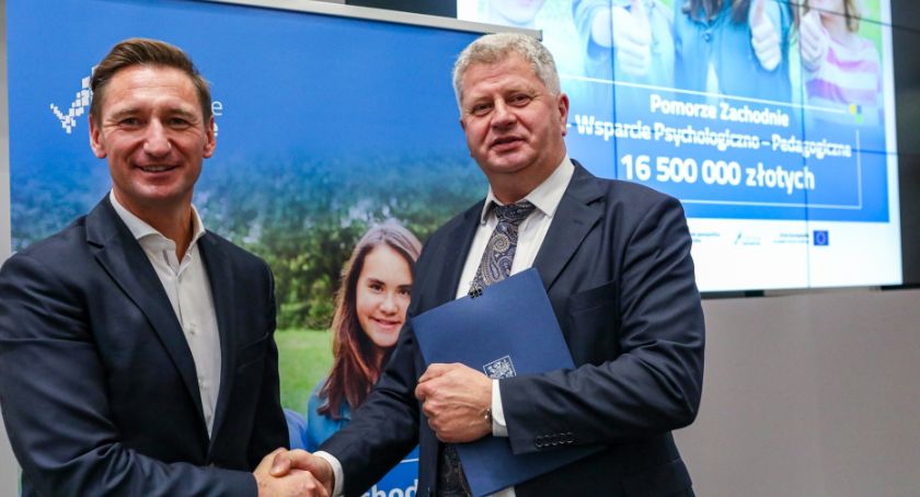 Marszałek Olgierd Geblewicz i wójt Gminy Szczecinek Ryszard Jasionas