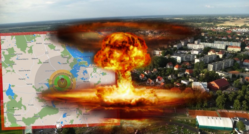 Symulacja uderzenia bomby atomowej w Szczecinek / Nukemap
