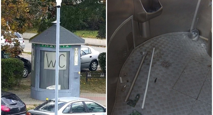 zdjęcie: Zniszczone publiczne WC w Szczecinku / fot: SM