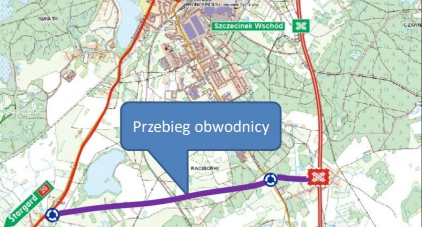 Zdjęcie: Planowany przebieg łącznika DK20 z S11