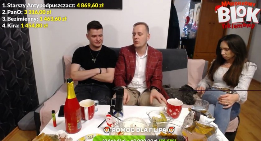 Zdjęcie: podczas streamu Mahonka Zebrano 32 600 zł