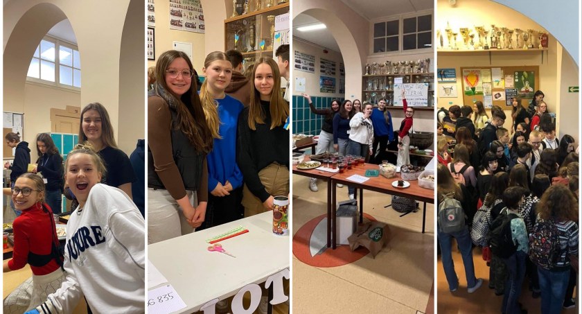 Zdjęcie: W I LO odbył się charytatywny kiermasz ciast i loteria z nagrodami / fot. FB - I LO