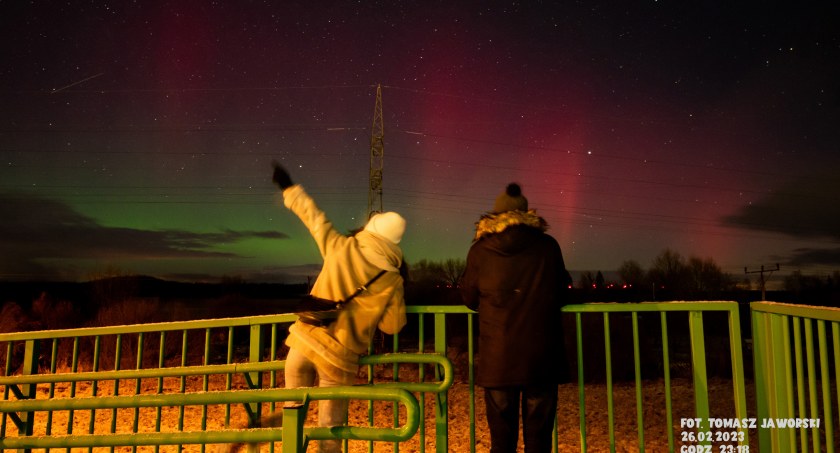 zdjęcie: Zorza polarna nad Szczecinkiem Fot: Tomasz Jaworski