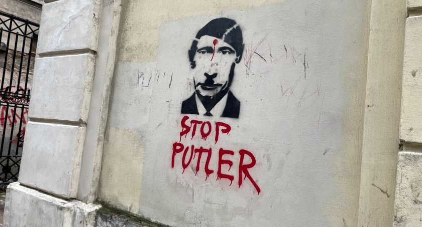 Zdjęcie: Rysunek na ulicy w Poznaniu / fot. P. Witczuk
