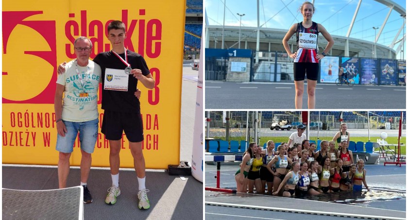Zdjęcie: Jakub Bożek i Natalia Szydłowska. Na dolnym zdjęciu Lena Świąder z pozostałymi zawodniczkami