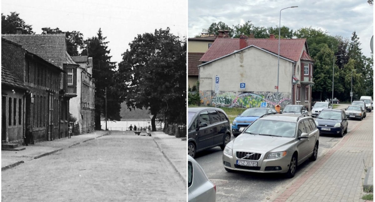 zdjęcie: ul. Jeziorna w Szczecinku, lata 50.