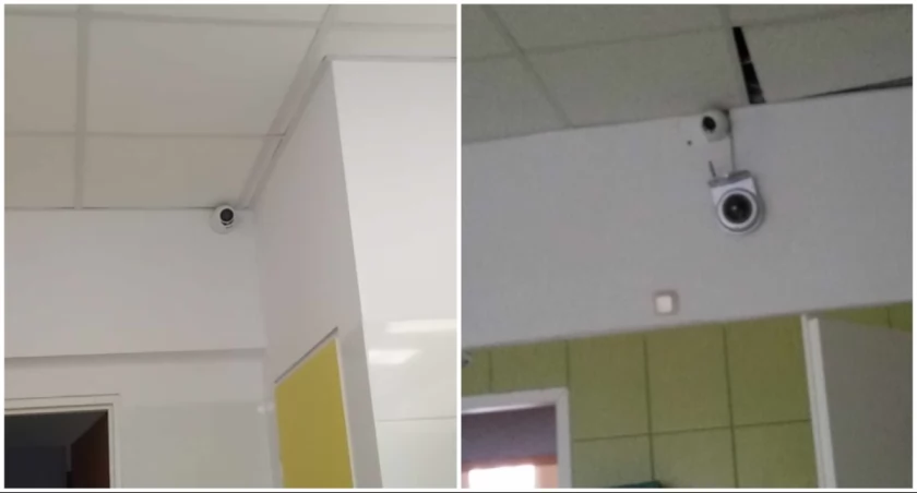 zdjęcie: monitoring w szkolnej toalecie Zespołu Szkół Technicznych w Szczecinku