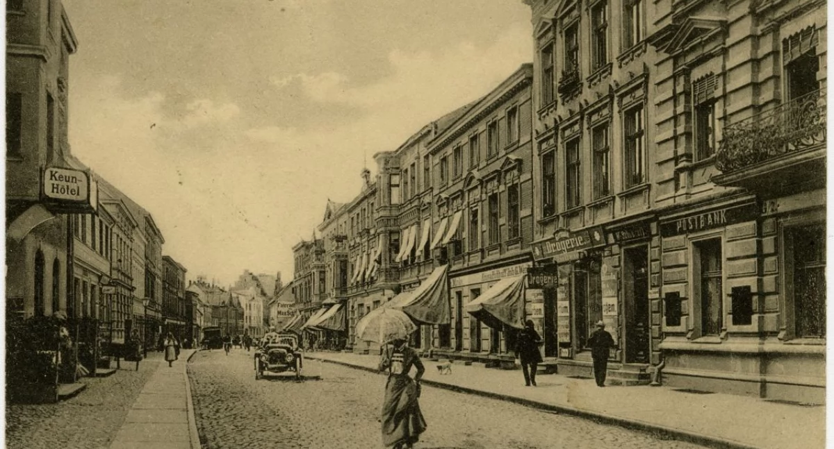 zdjęcie: rok 1903. Königstrasse, dzisiejszy deptak  ul. Boh. Warszawy w Szczecinku