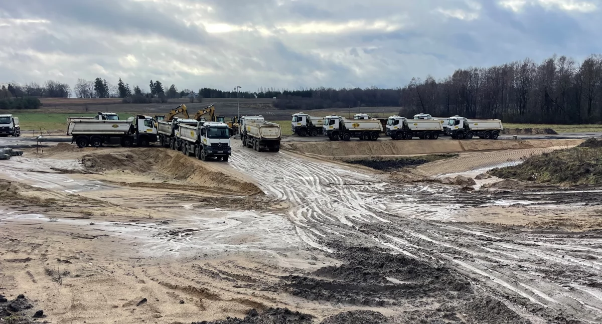zdjęcie: Budowa łącznika DK20 z S11 w Szczecinku, grudzień 2023