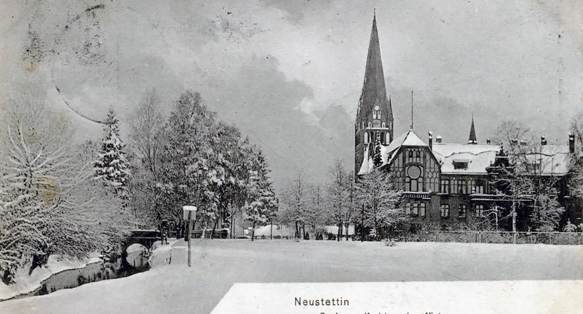 zdjęcie: kościół pw. NNMP w Szczecinku, rok 1909 / fot: Muzeum Regionalne w Szczecinku