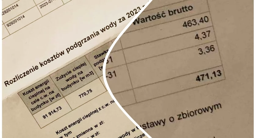 zdjęcie: roczne rozliczenie kosztów podgrzania ciepłej wody