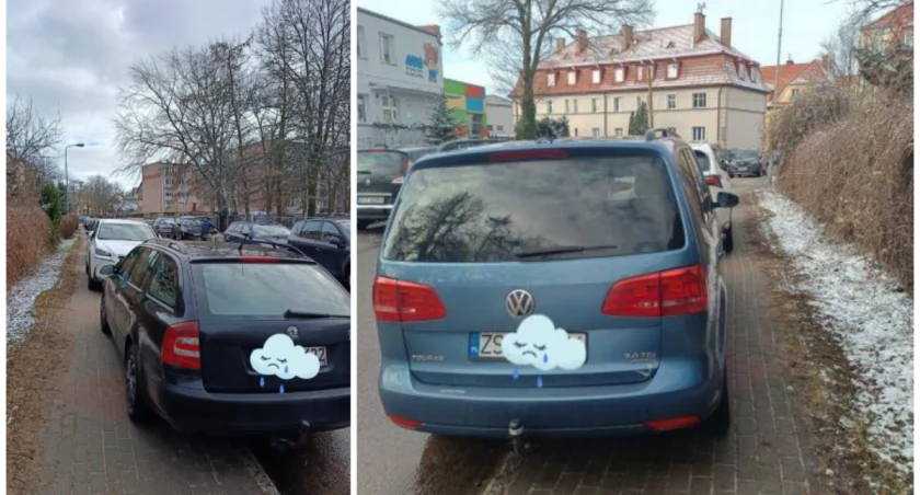 zdjęcie: parkujące samochody na ul. Grudziądzkiej / fot: SM Szczecinek