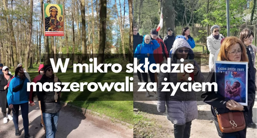 Wiara, Marsz Życiem Parkiem przeszła grupka mieszkańców - zdjęcie, fotografia