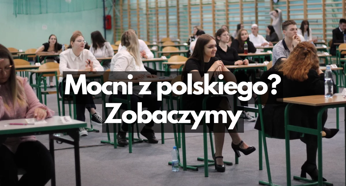 Zdjęcie: Maturzyści przed egzaminem z j. polskiego / fot. P. Witczuk