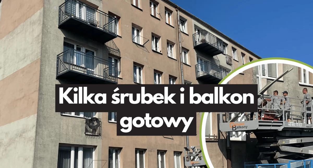 Inwestycje i remonty, Balkony przyklejone bloku Spółdzielczej - zdjęcie, fotografia