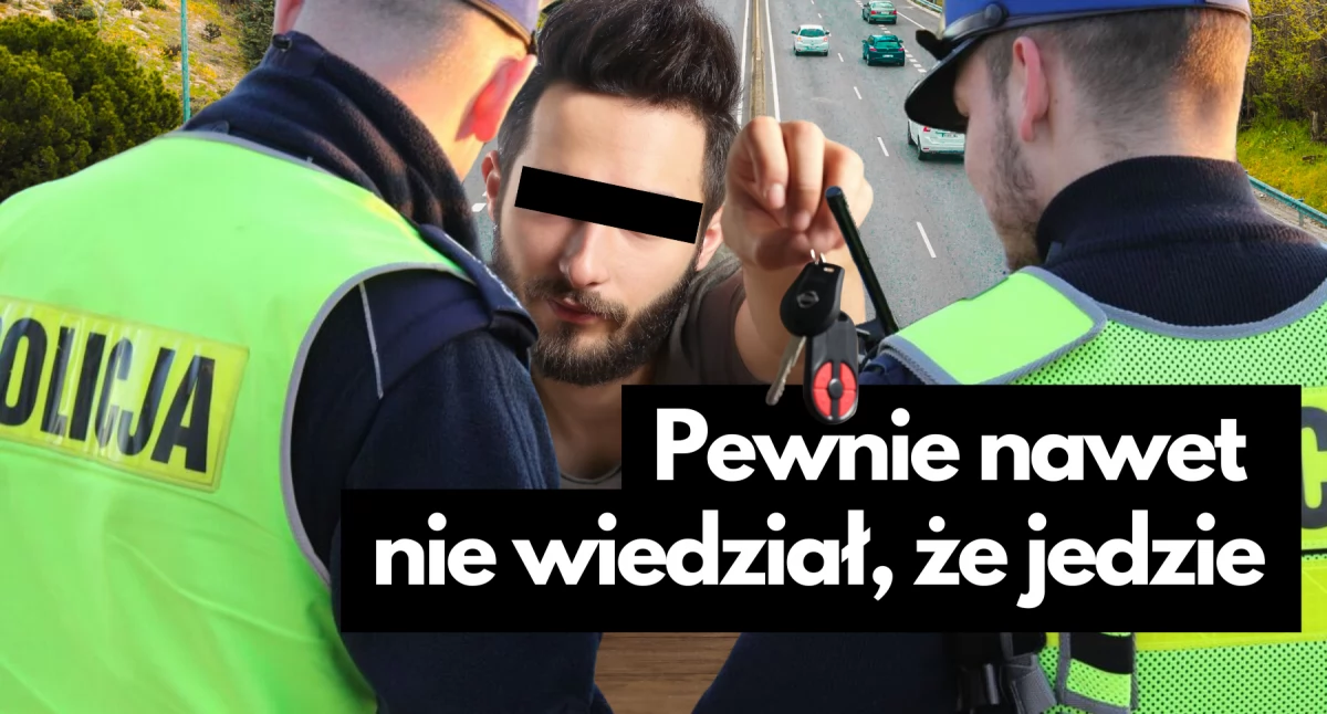 Przyćpany i pijany. Pewnie nie wiedział, że w ogóle jedzie samochodem / fot: KPP Szczecinek / stock