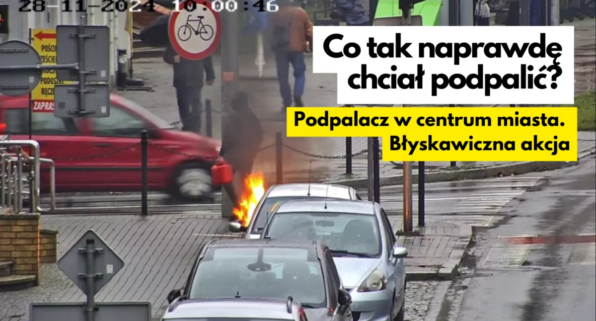 Straż Miejska, Trzydziestokilkuletni podpalacz kominiarce Chciał spalić lokal samochody - zdjęcie, fotografia