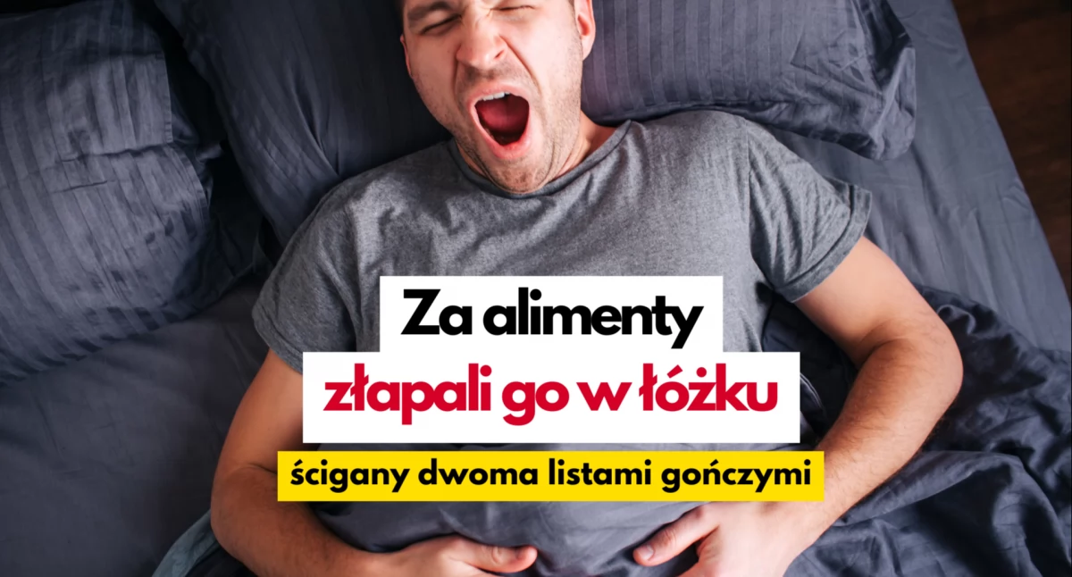 Policja, Alimenciarz złapany łóżku - zdjęcie, fotografia