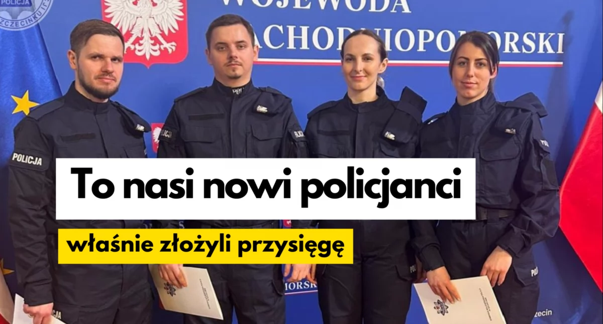 Do Komendy Powiatowej Policji w Szczecinku dołączyła czwórka nowych funkcjonariuszy. / fot: KPP Szczecinek