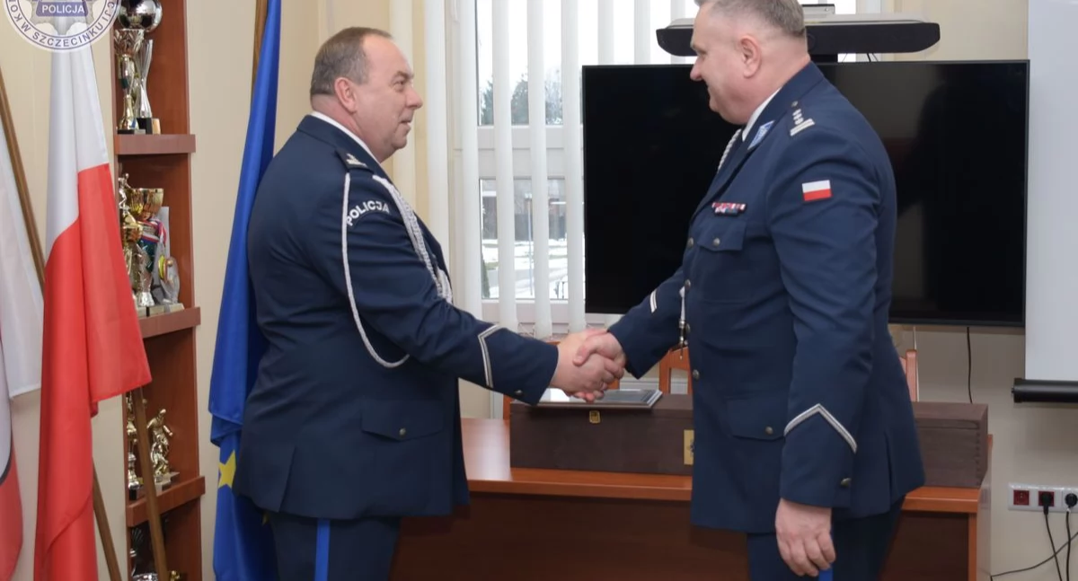 Policja, mundurze Pożegnanie służbą Jarosława Bastka - zdjęcie, fotografia