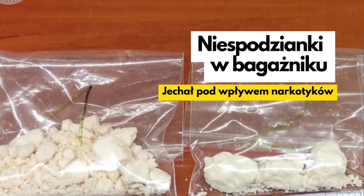 zdjęcie: Przechwycona podczas kontroli drogowej amfetamina fot: KPP Szczecinek