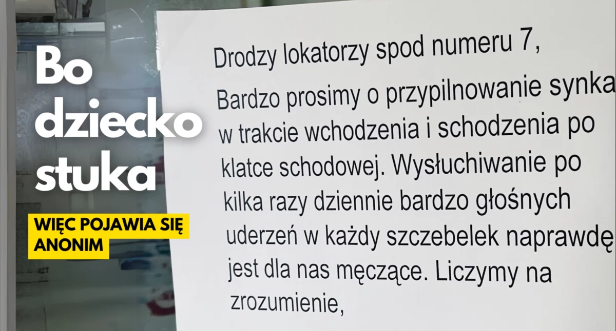 Wasz Temat, Sąsiedzki skandal klatce Anonim żąda ciszy niepełnosprawnego chłopca - zdjęcie, fotografia