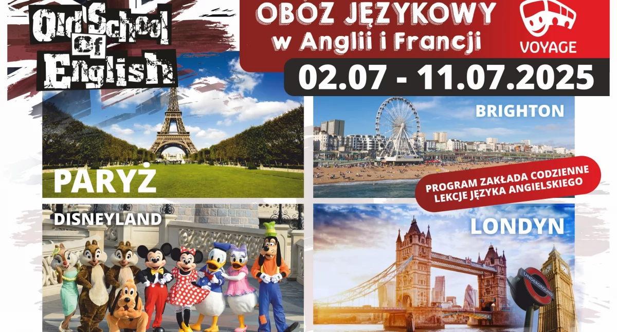 Aktualności, Wakacyjna przygoda życia School English! Disneyland wieża Eiffla angielski humorem Letni obóz językowy - zdjęcie, fotografia