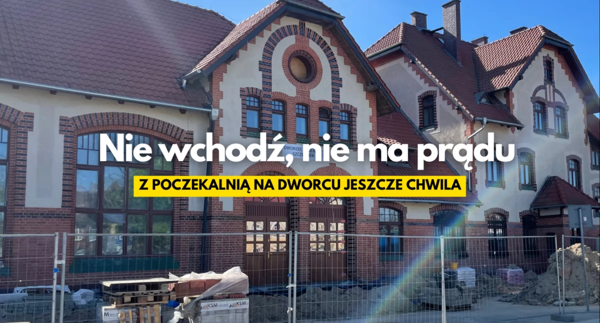 Inwestycje i remonty, Poczekalnia nadal zamknięta Chodzi procedurę metrów kabla - zdjęcie, fotografia
