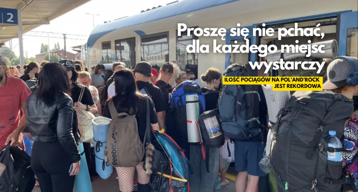 fot: pociąg jadący na festiwal PolandRock 2024