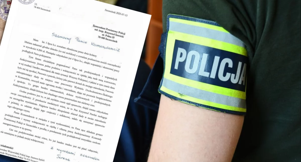 Policja, „Szarmancka grupa profesjonalistów” Seniorka dziękuje szczecineckim policjantom - zdjęcie, fotografia