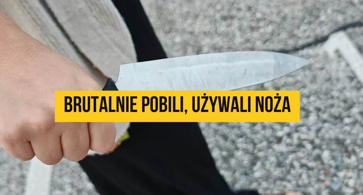 Policja, Brutalne pobicie Szczecinkiem użyciu nóż - zdjęcie, fotografia