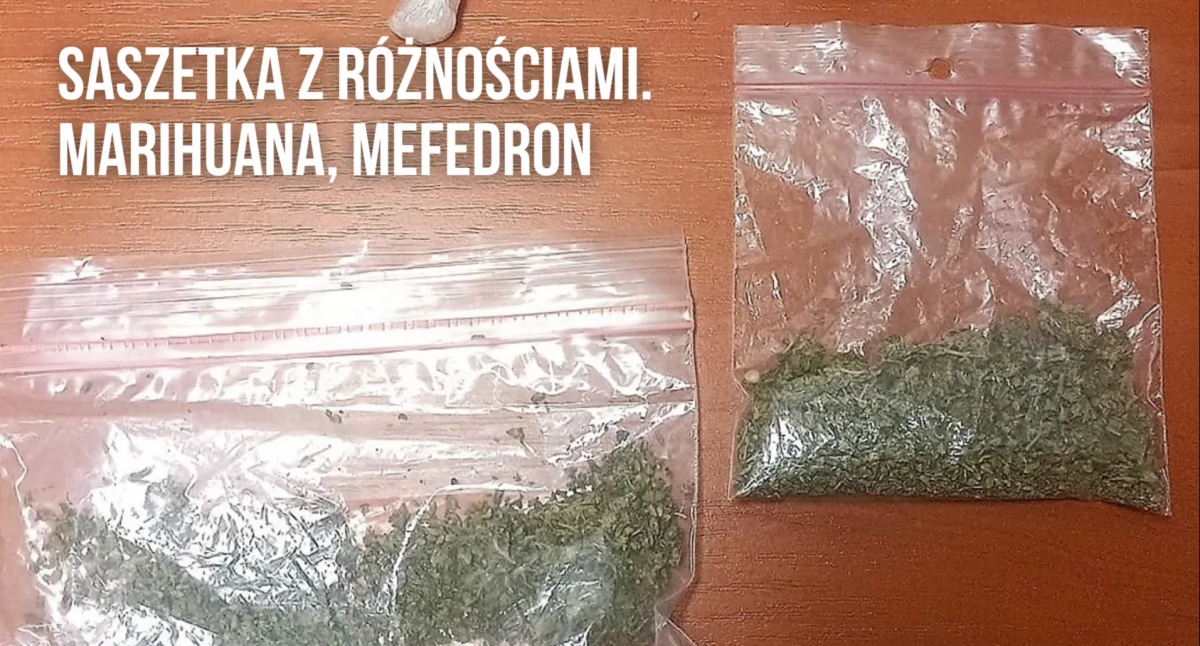 Policja, „Swoim zachowaniem zwrócił uwagę” miał mefedron marihuanę - zdjęcie, fotografia