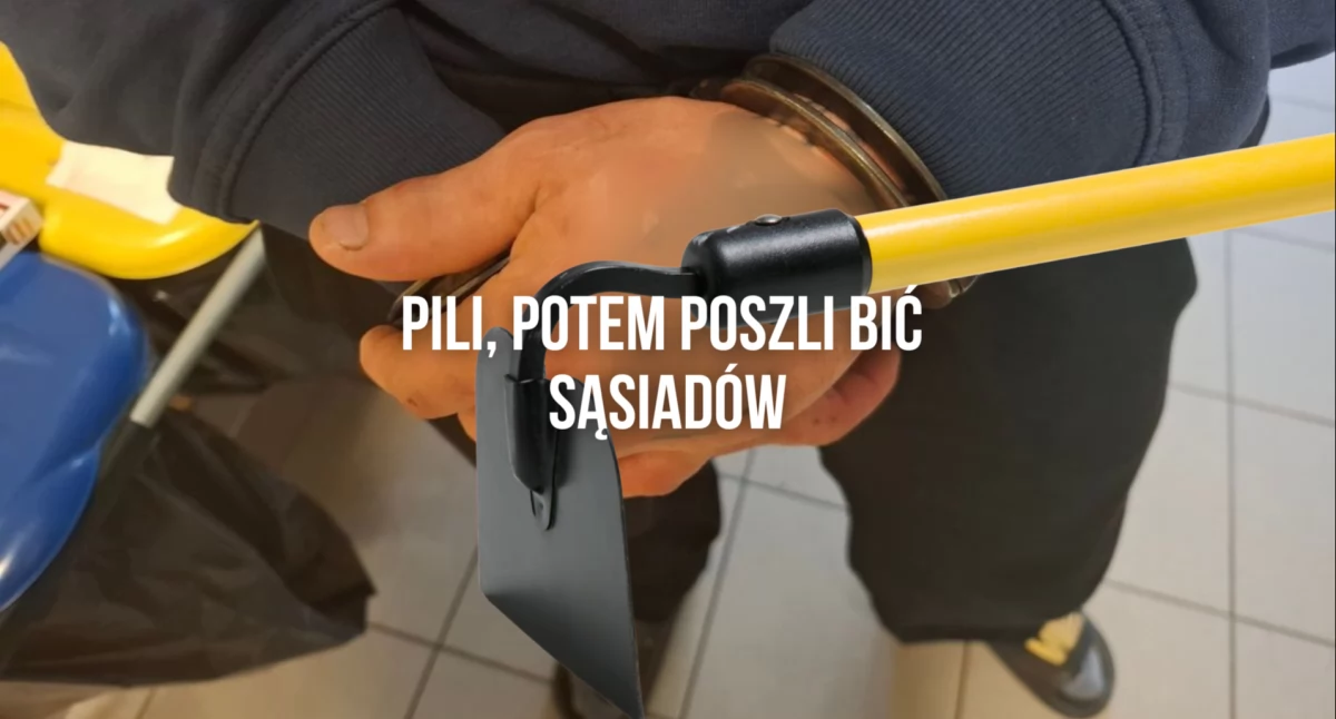 Policja, Uderzyli sąsiadkę haczką głowę tłukli partnera - zdjęcie, fotografia