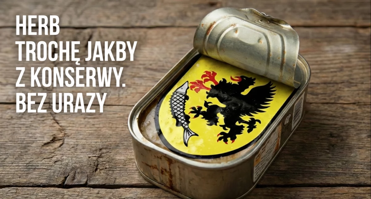 Historia, wyjęty konserwy Czyli gryfie rybie herbie - zdjęcie, fotografia