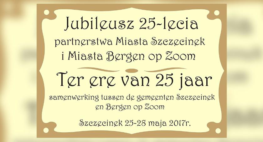 Tablica pamiątkowa - 25 lat współpracy z Bergen op Zoom