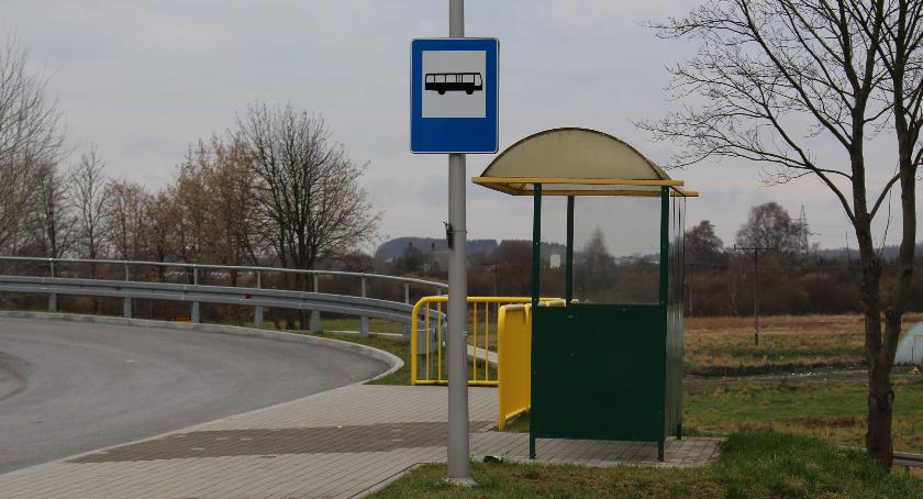 Przystanek autobusowy na osiedlu Marcelin