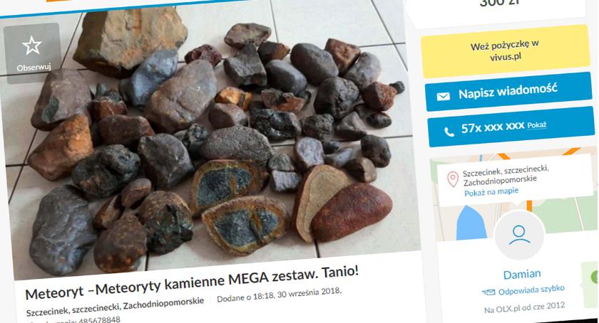 Na sprzedaż meteoryty spod Szczecinka! 