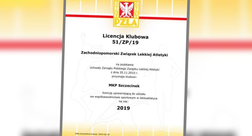 MKP Szczecinek z licencją od Polskiego Związku Lekkiej Atletyki