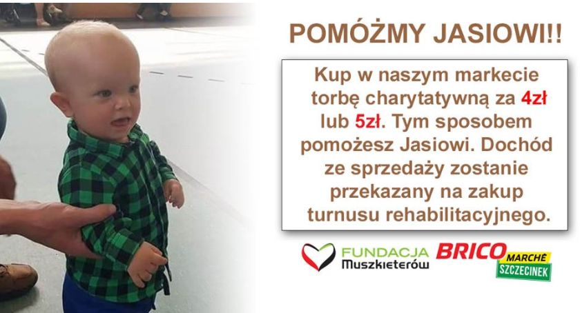 Bricomarche w Szczecinku pomaga. Kup torbę, wesprzyj małego Jasia