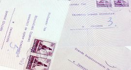 Armia Leśna działała na terenie Szczecinka w latach 1947-48. Na zdjęciu trzy koperty...