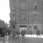 Kadr z filmowej kroniki wojennej.Rynek z wylotem w kierunku Preußischerstrasse posłużył...