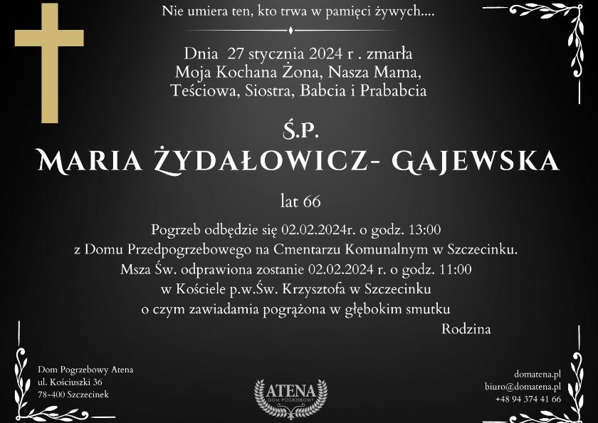 Maria Żydałowicz-Gajewska