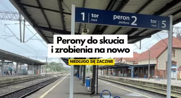 Skują peron dworca kolejowego i zrobią nowy