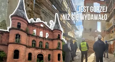 Pałac w Juchowie. Jest gorzej niż zakładano, najpierw ratowanie wież