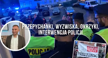 Robert Bąkiewicz w Szczecinku. Protesty pod zamkiem, musiała interweniować policja